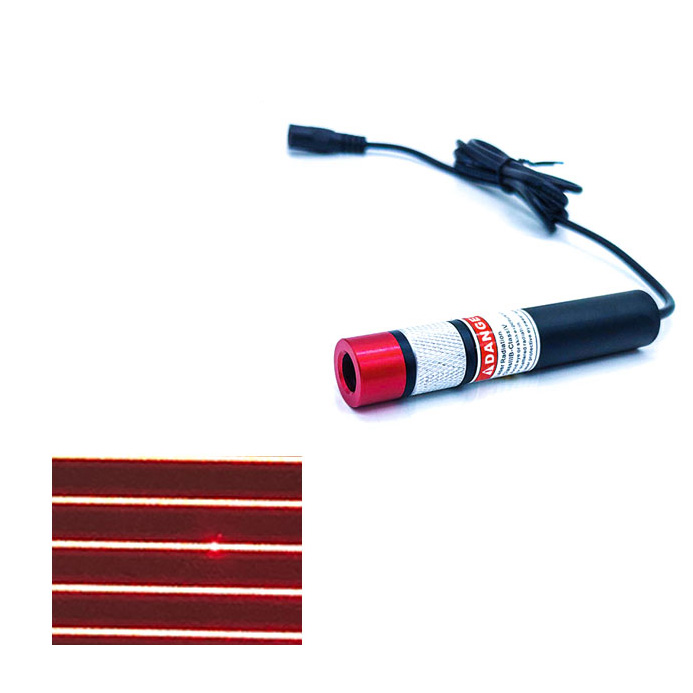 5 Lines Laser Module 638nm 100~200mW Red DOE Laser Focus Adjustable - Click Image to Close